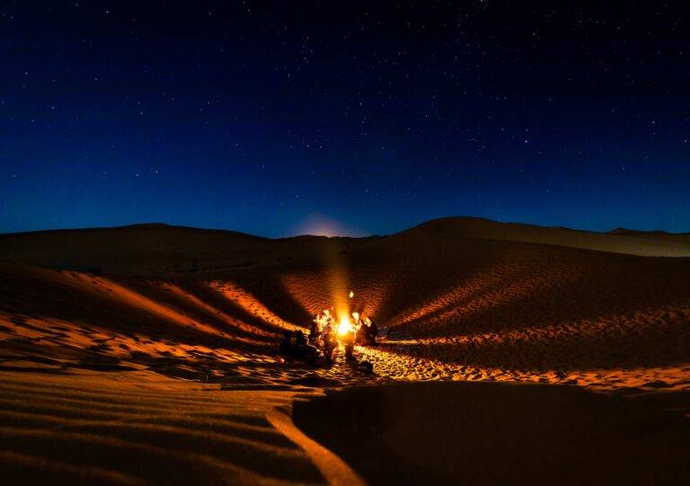 Paseo en camello por una noche en el desierto